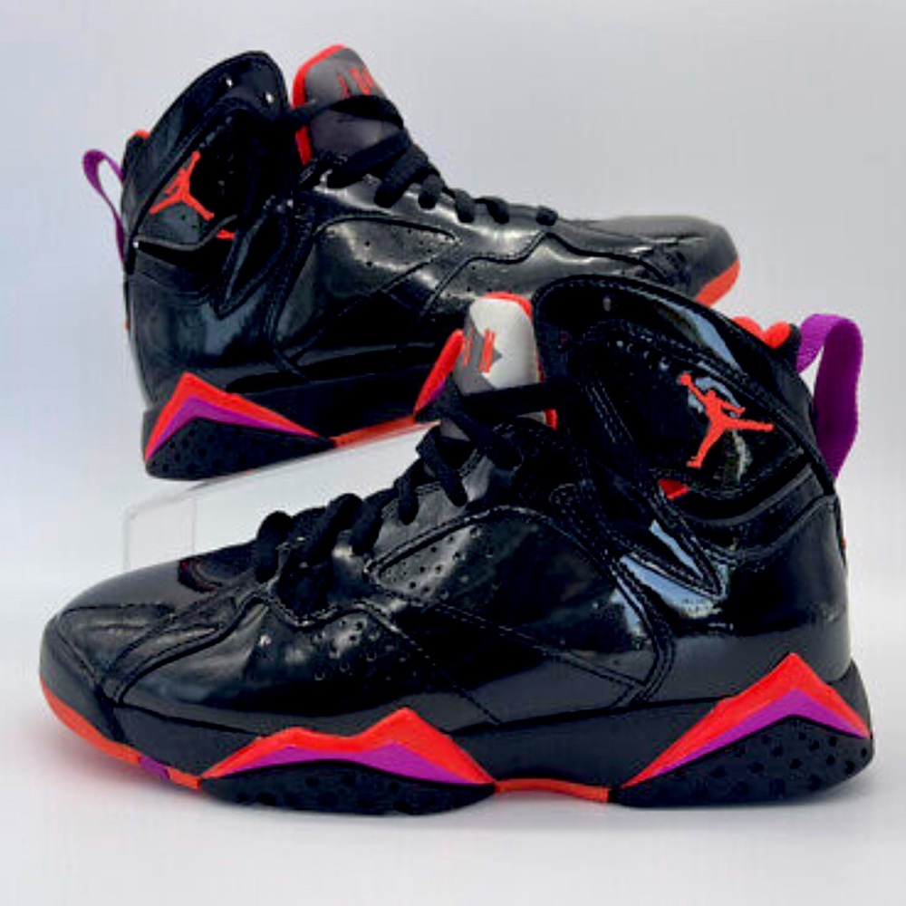Nike Air Jordan Black Shoes with Red and Purple Accents (Rare)